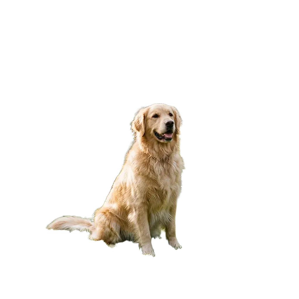 Dog on a lawn — background removed, transparent PNG