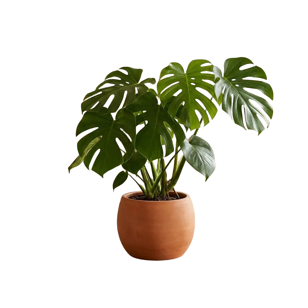 Plant in a living room — background removed, transparent PNG