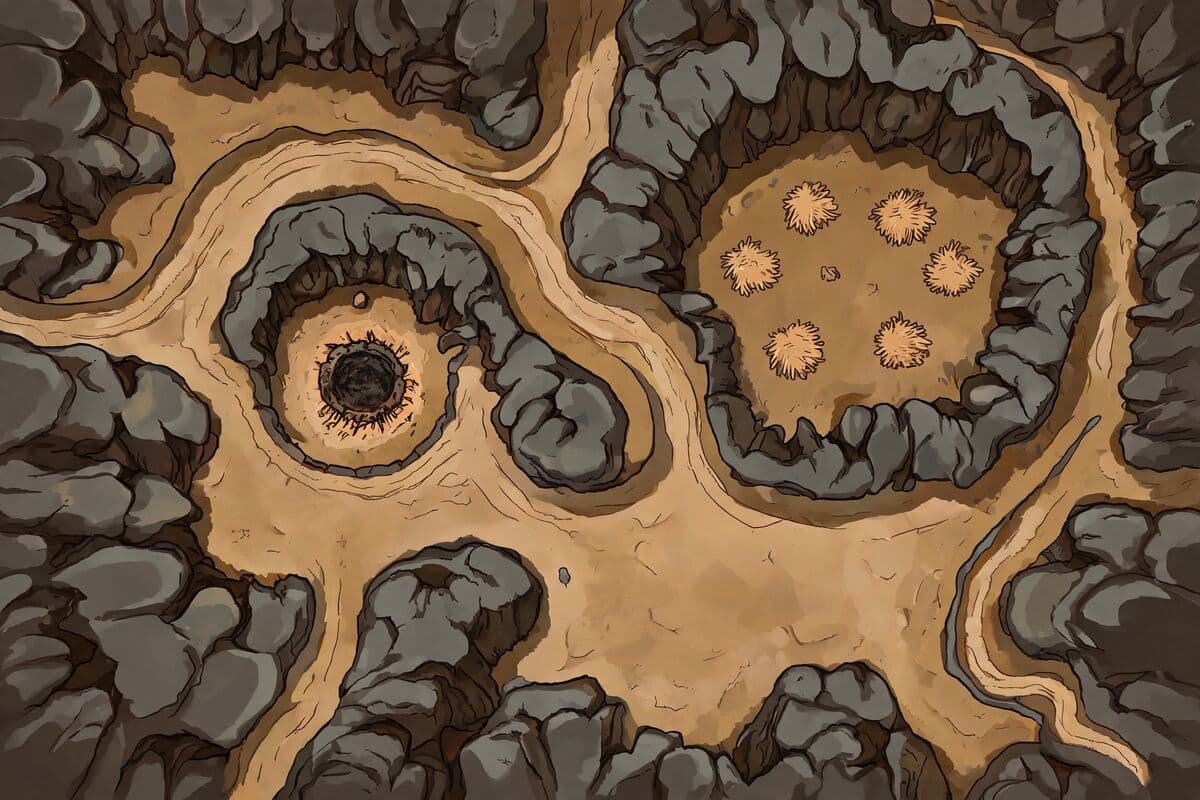 Goblin warren — AI-generated dungeon map