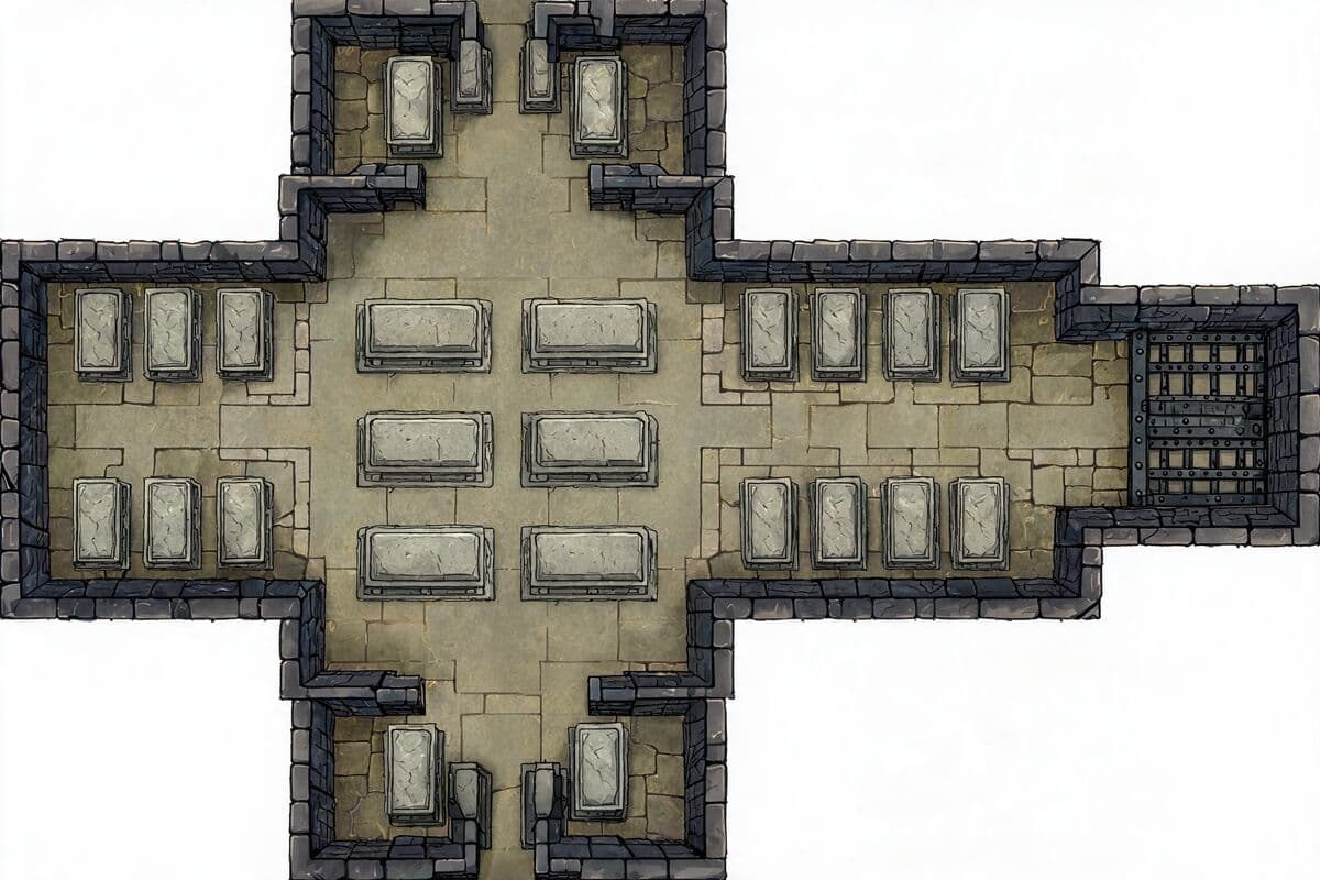 Royal crypt — AI-generated dungeon map